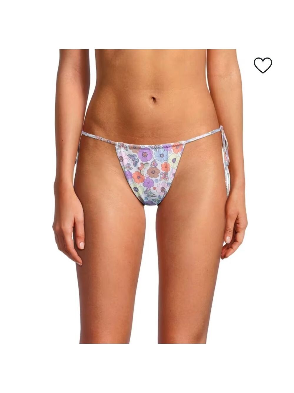 Frankies Naomi Floral Bikini Bottom Pink White XL NWT